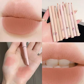 3D Labios Velvet Matte Lip Liner Pencil Waterproof Duración Regordeta barra de labios Natural Contorno de los Labios de Contorno de la Línea de Maquillaje Lipliner de la Pluma